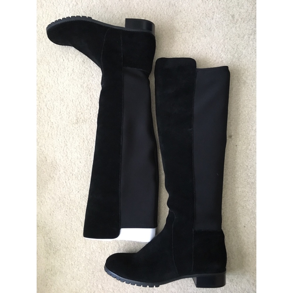 Michael Kors Black Suede Bromley Knee High Boot